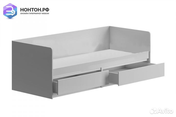 Кровать Челси белый глянец / белый