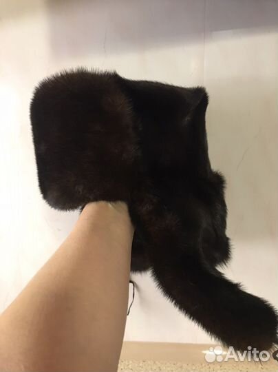 Мужская шапка ушанка норковая