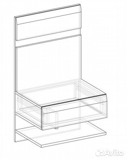 Коллекция Ультра Тумба прикроватная №2 (1шт) Белый