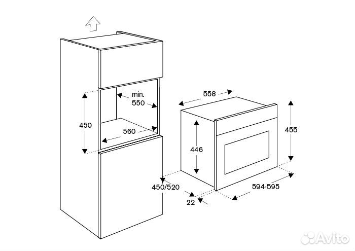 Компактный паровой шкаф Bertazzoni F457hervtac