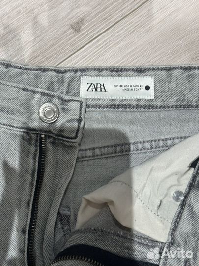 Джинсы zara серые