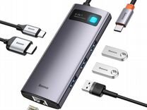 USB Хаб Baseus Metal Gleam Series 6-in-1