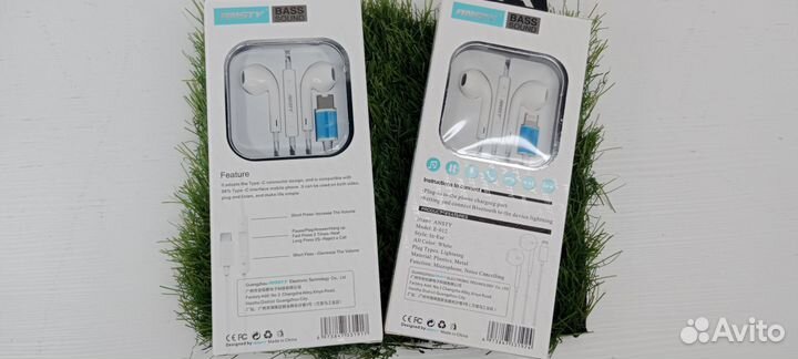 Проводные наушники Type-C и Lightning