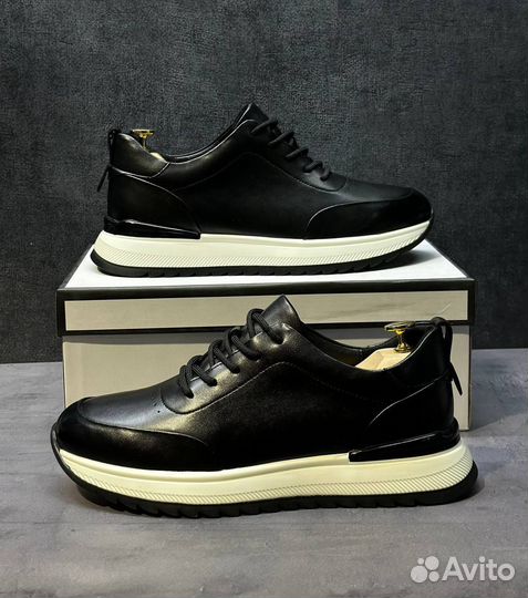 Кроссовки кожаные мужские yalasou