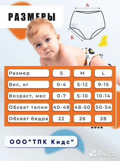 Многоразовые трусики для плавания