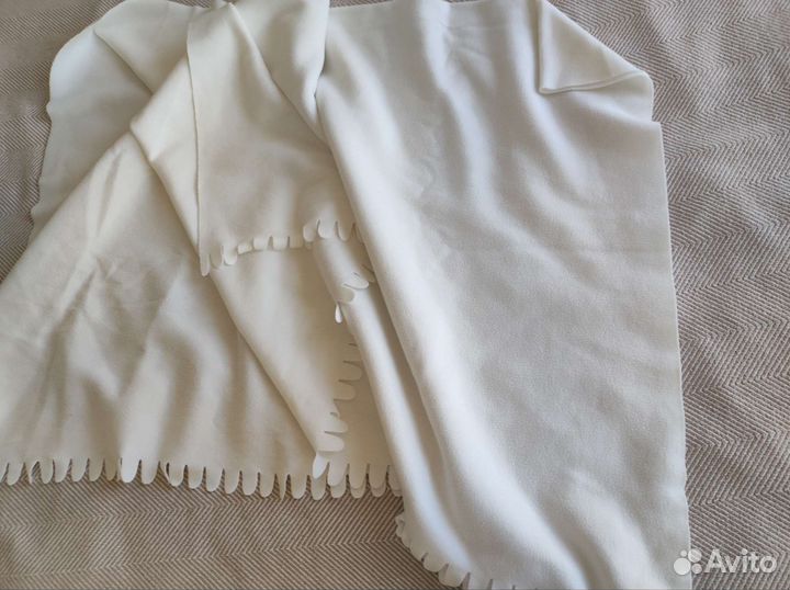 Плед белый 175*125см