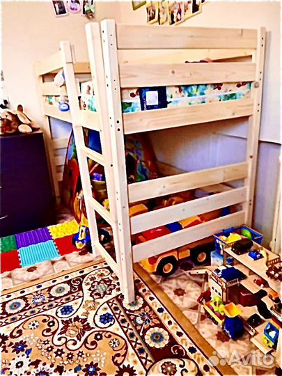 Кровать чердак с рабочей зоной