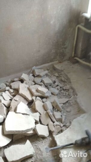 Слом стен, демонтаж полов, плиток, алмазная резка