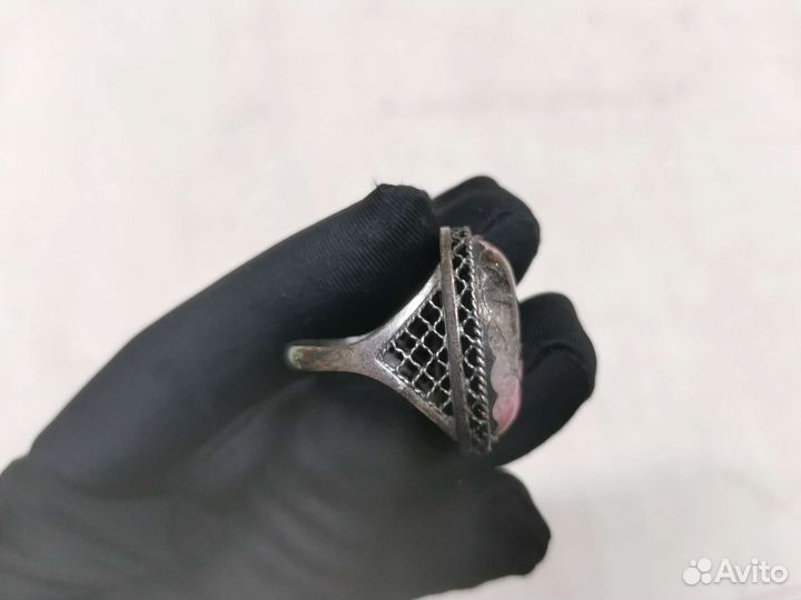 Кольцо старинное бижутерия до 1917г 19,5 мм (Ч)