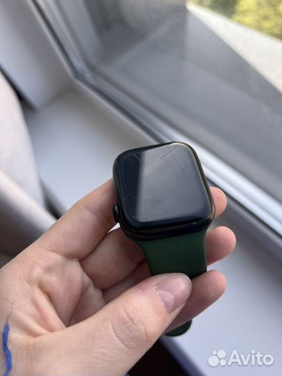 Часы apple watch 7 45 mm green