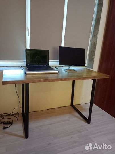 Компьютерный стол лофт массив 65х150 см
