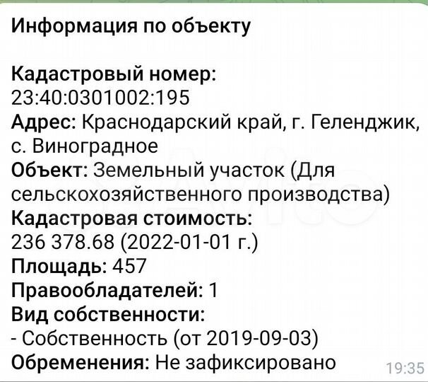 Участок 4,6 сот. (СНТ, ДНП)