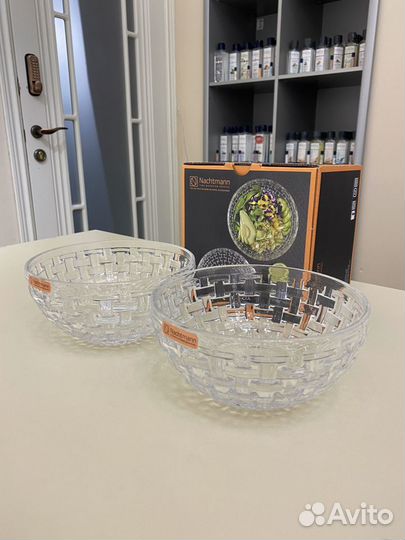 Набор хрустальных салатников 18 см, 2шт (Германия)