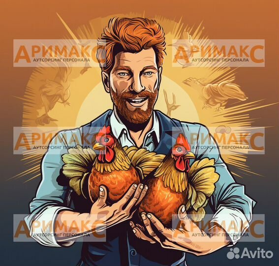 Рабочий на отлов птиц, вахта