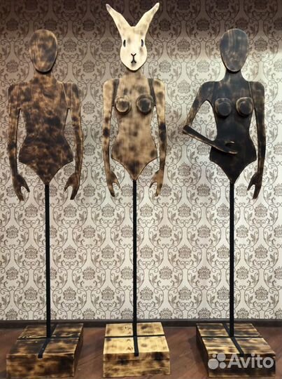 Манекены дизайнерскиие в стиле лофт 3 штуки