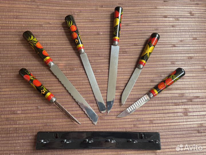 Кинореквизит Набор ножей Хохлома вСССР