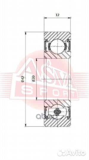 Подшипник универсальный AB204212 asva