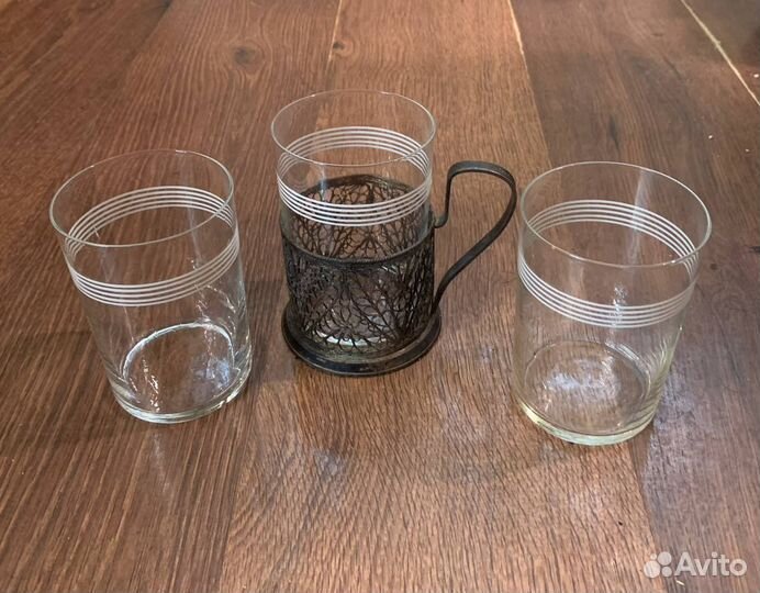 Тонкостенные советские стаканы для подстаканников