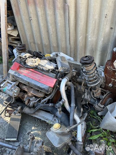 Двигатель в сборе и коробка передач saab 9000
