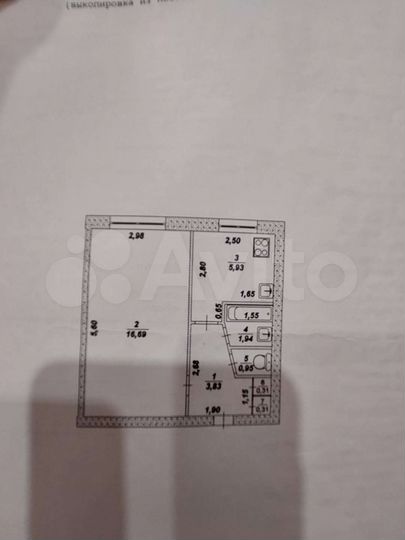 1-к. квартира, 30 м², 1/5 эт.