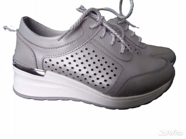 Летние перфорированные женские полуботинки 37