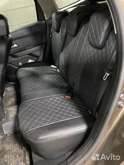 Чехлы Renault Duster Экокожа ромб Автопилот