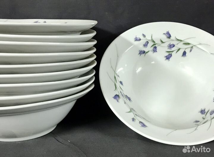 Набор 11 суповых тарелок 500 мл Лесной колокольчик