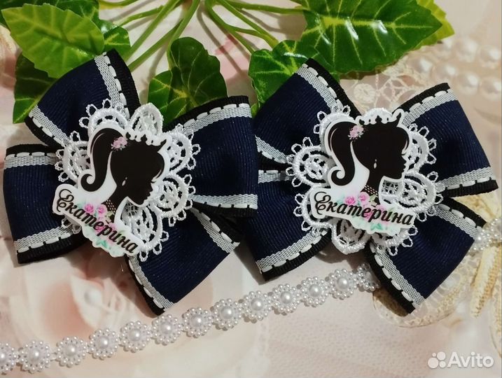 Именные бантики для девочек на заказ