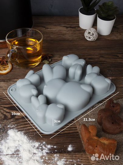 Оптом/Розница Силиконовая форма для выпеч - Зайка