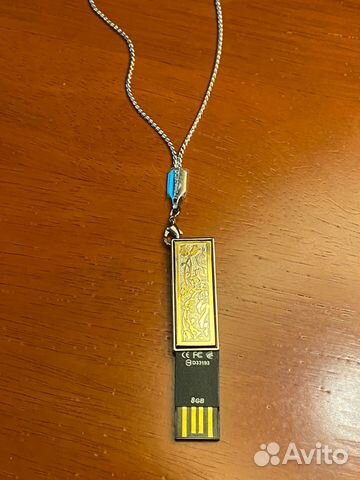 Флешка с золотым покрытием Златоуст в подарочной