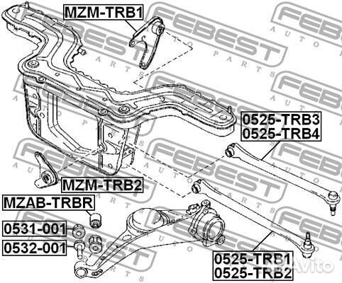 Гайка С эксцентриком ford maveriсk II 2000-2008