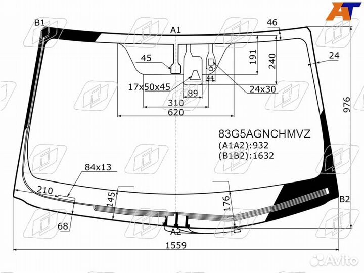 Toyota kluger/highlander 14- обогрев, датчик дождя кам справа от пятака стекла fuyao FYG 83G5agnchmv