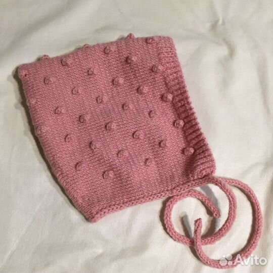 Шапка гномик с шишечками 54 размер