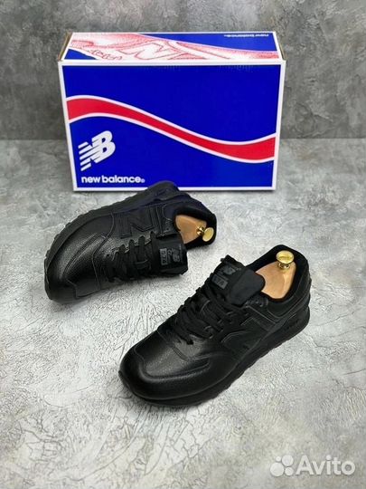 Новинка чёрные NEW balance 574 premium