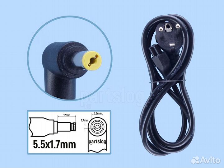 Блок питания для Acer 19V 2.15A 5.5x1.7mm 41W TopO