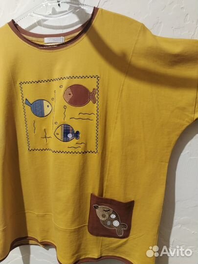 Джемпер футболка хлопок 60, 62, 64 р новая