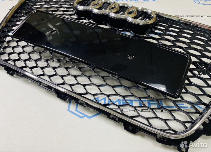 Решетка радиатора Audi A4 B8 рестайлинг, хром