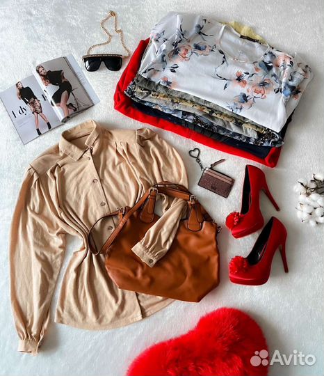Женская одежда и обувь, сумки пакетом 50-52