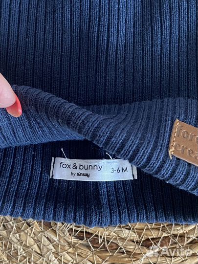 Шапка детская на мальчика 0-3 мес