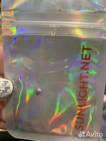 Титановая накрутка на пирсинг (в нос/ухо) с опалом