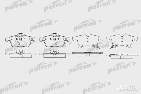 Patron PBP1640 Колодки тормозные дисковые передн o