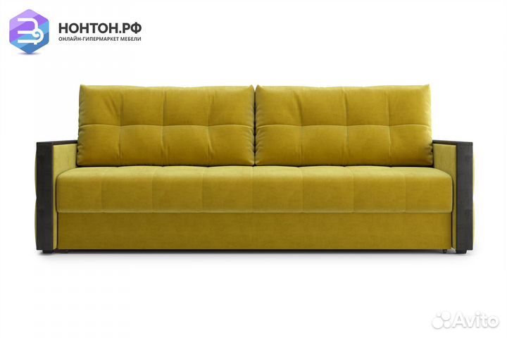Диван еврокнижка Инсайд 3-х местный горчичный