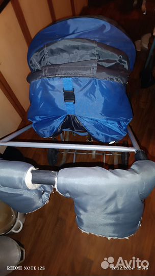 Детские санки коляска с колесами бу