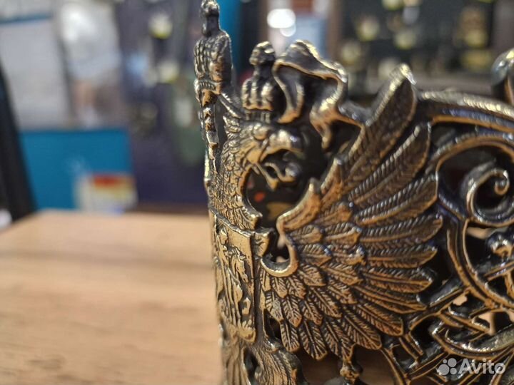 Подстаканник бронзовый