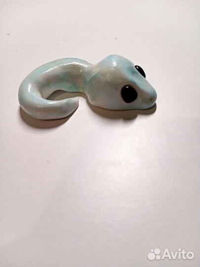 Голубая змея из полимерной глины, Голуба -жёлтая