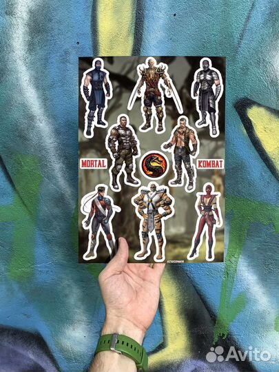 Наклейки/Стикеры мк9/Mortal Kombat Alternative