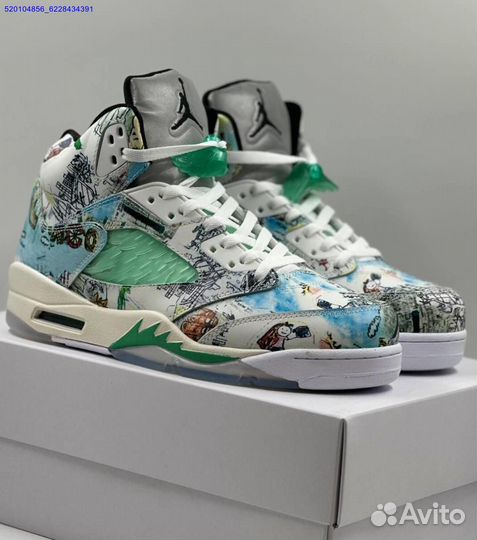 Кроссовки Nike Air Jordan 5 Retro White (Арт.65358