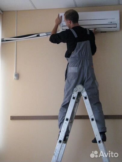 Установка кондиционеров Закладка трассы