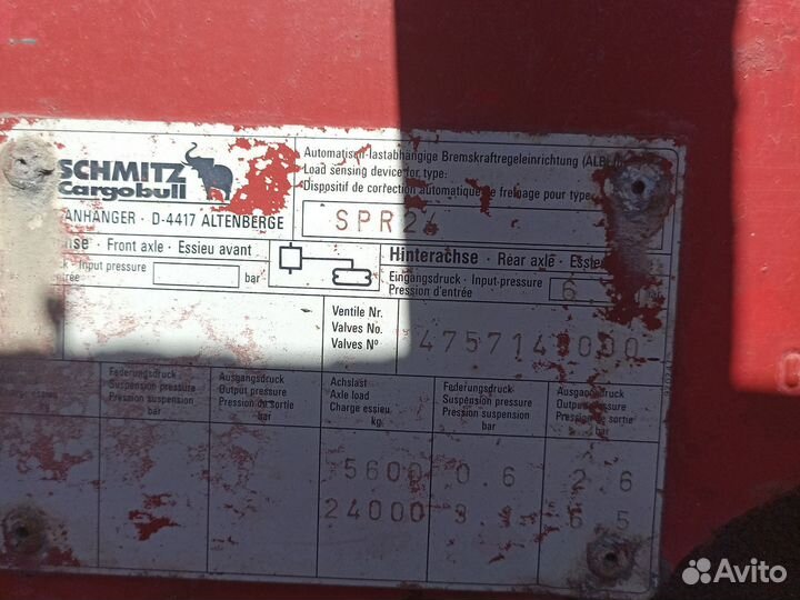 Полуприцеп бортовой Schmitz Cargobull SPR 24, 1992