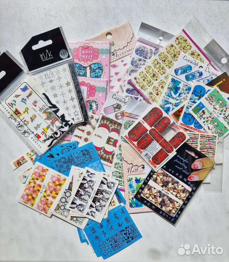 Все для дизайна ногтей слайдер, блёстки, стразы